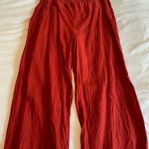 Eileen Fisher Linen Cropped Wide Leg Pant- set available in profile
